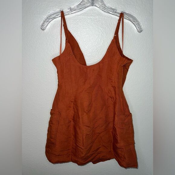 Urban Outfitters Wrap Me Up Linen Mini Dress - Picture 4 of 11